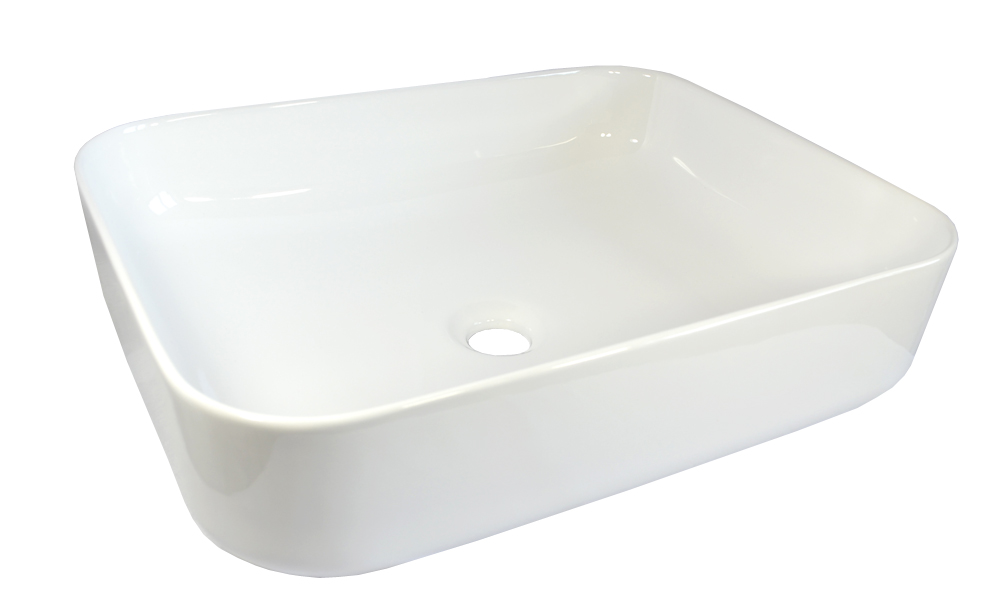 Handwaschbecken Waschbecken Keramik Aufsatz eckig oval groß weiß neu